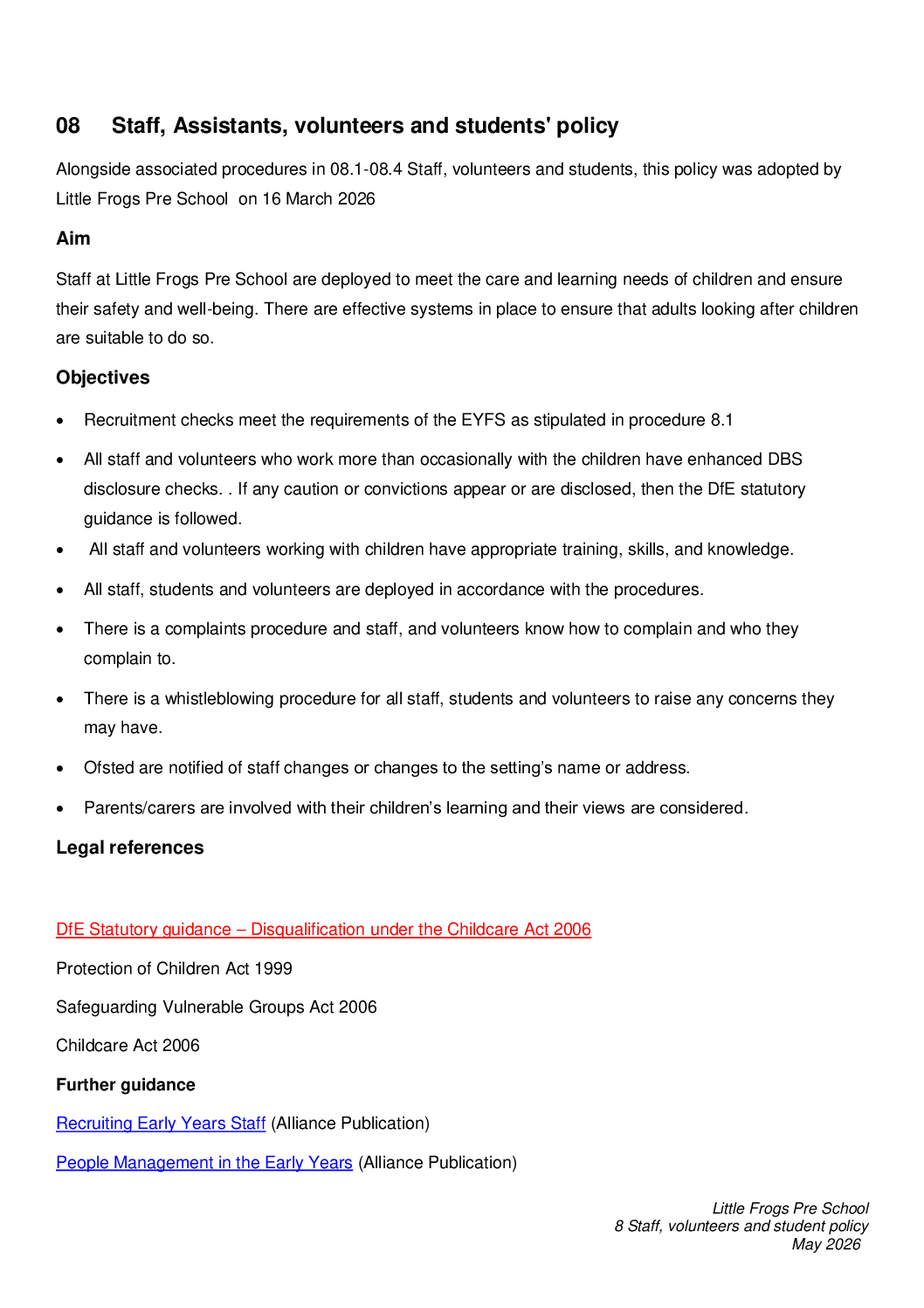 08 Staff, volunteers and students policy May 2026 Final