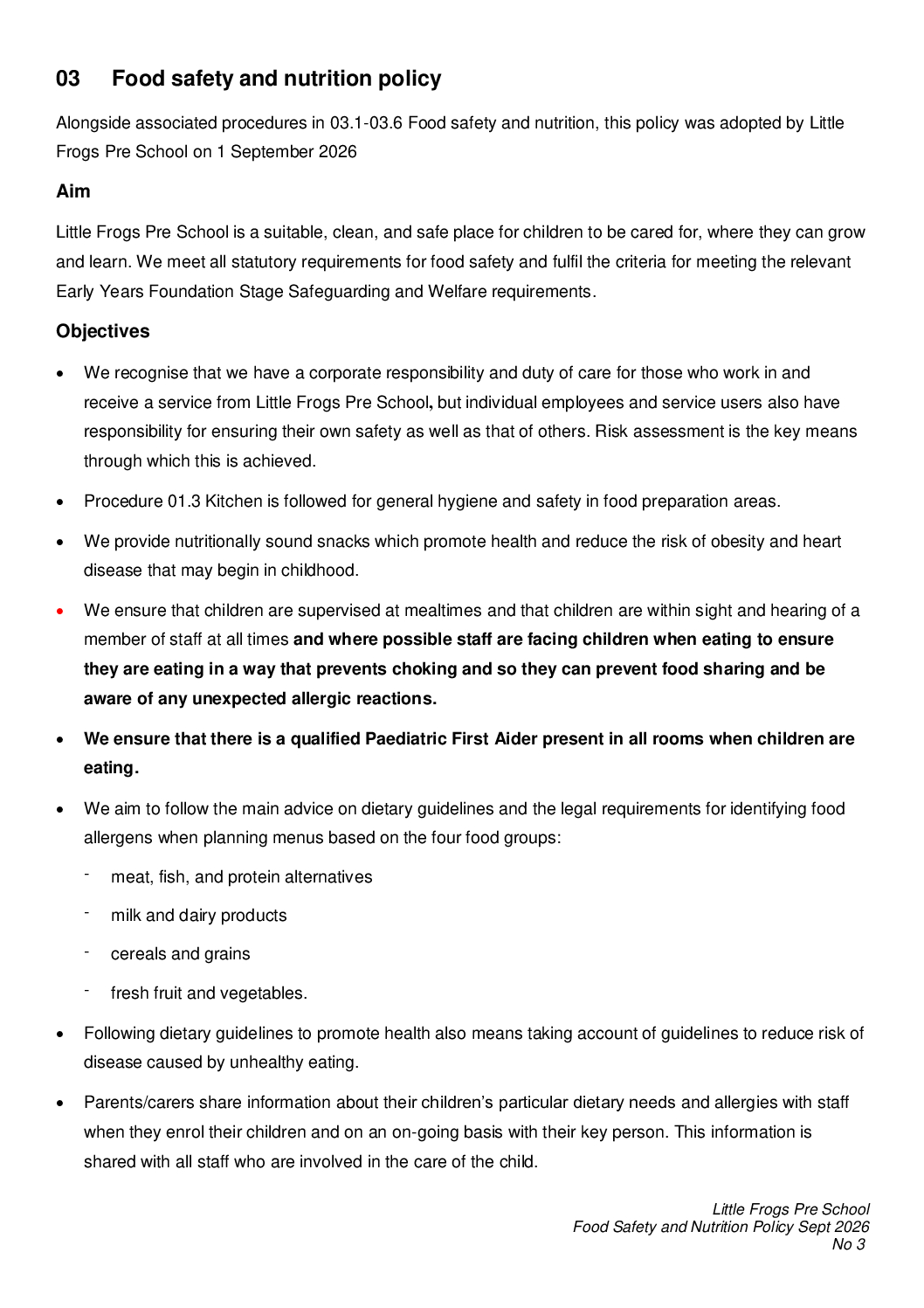 03 Food safety and nutrition policy Sept 2026 Final
